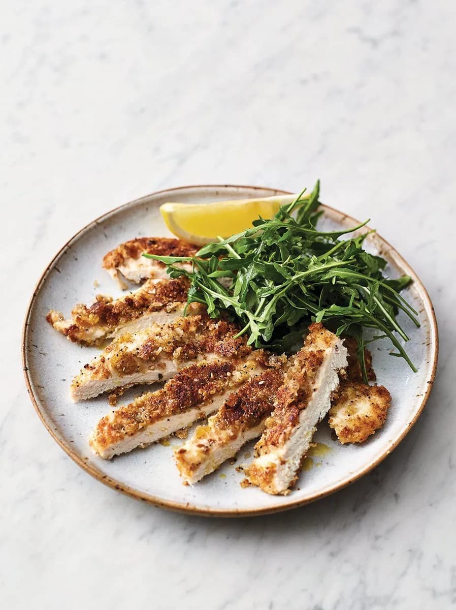 Crispy garlicky chicken, image from Jamie Oliver